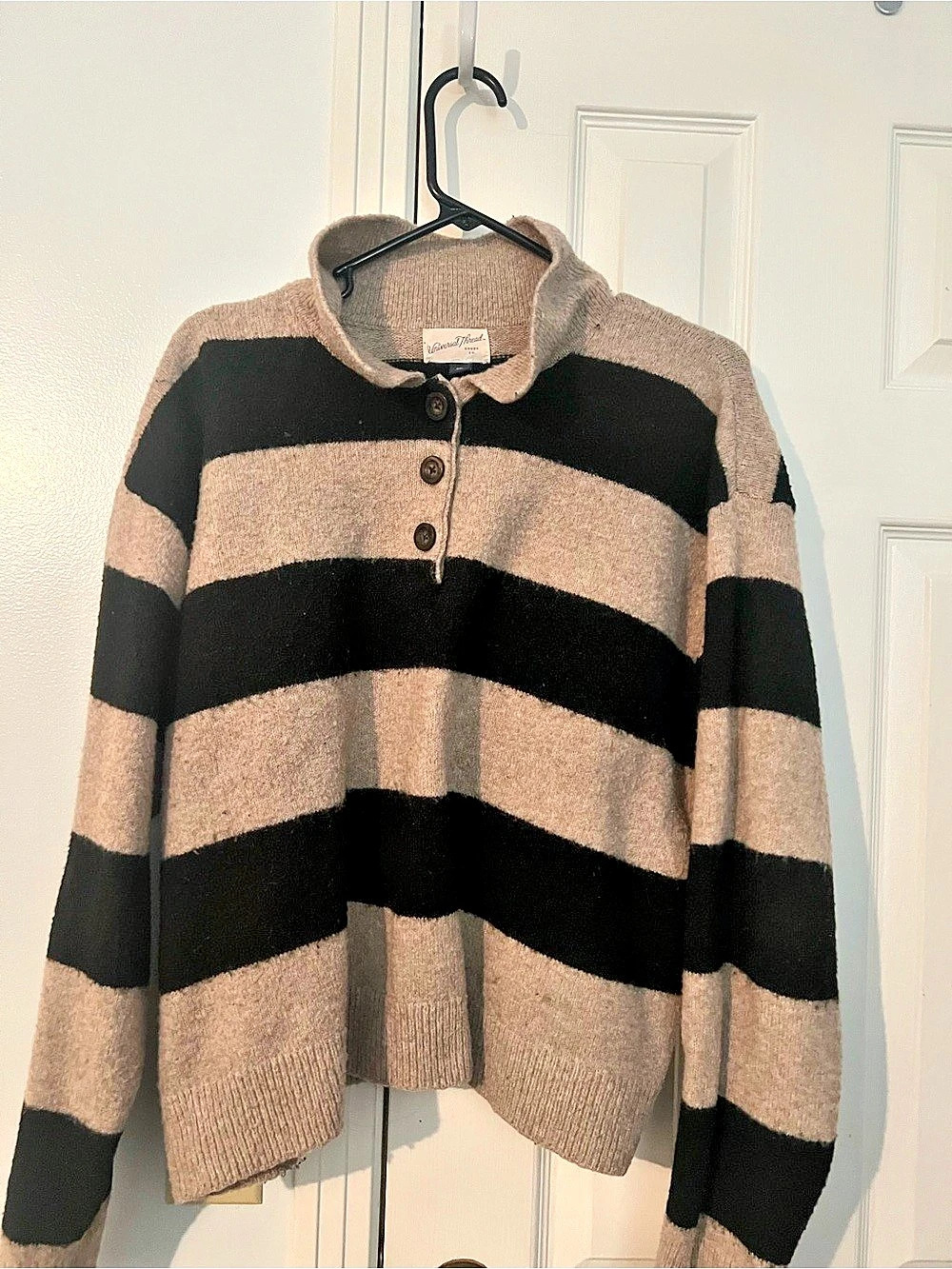 Universal Thread Women's Long-Sleeve Mock Turtleneck Button Pullover Sweater